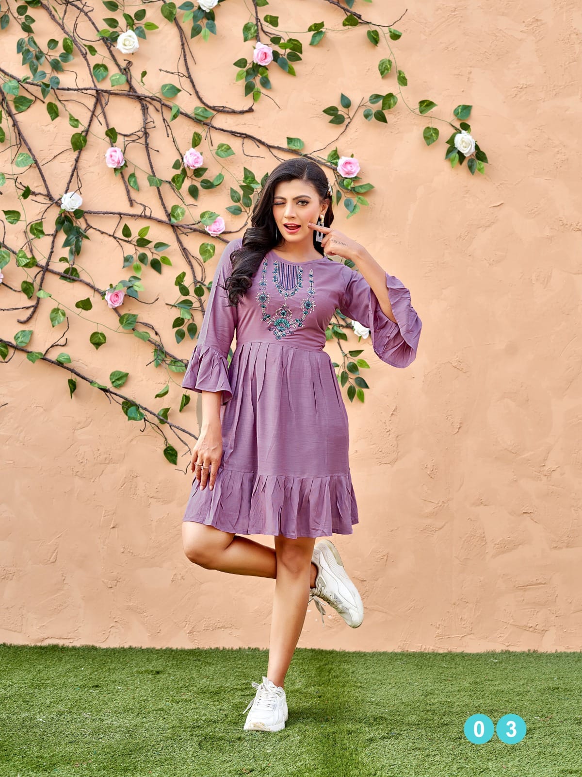 Softy By Kinti 01-08 Embroidery kurtis Catalog